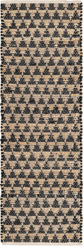 Unique Loom Chindi Jute Collection Area Rug (2' 2" x 6' 1" Runner, Black/ Natural)
