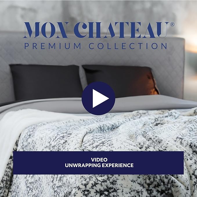 Mon Chateau 60" x 70" Serenity Flannel Throw Blanket, Abstract Print Soft Blanket for Queen-Size Bed, Couch, or Sofa, Cozy Home Decor and Stylish Living Room Comfort, Dreamscape