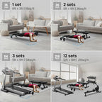 bemaxx Gym Mats Set - 18 pcs EVA Interlocking Foam Floor Tiles (12.6"x12.6"x0.4") 18sqft Protective Gym Flooring Sports Home Workout Exercise Mats Puzzle Garage Fitness Play-Room Pool Treadmill Bike