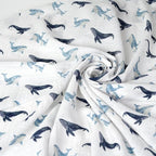 Gerber Baby Unisex 2-Pack Muslin Blanket, Coastal Calm, One Size