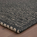 Charcoal Gray 20X30 Jute Rug Braided Construction - Farmhouse Woven Carpet - Mid-Century Modern Floor Covering for Entryway or Kitchen, 20" x 30"