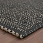 Charcoal Gray 20X30 Jute Rug Braided Construction - Farmhouse Woven Carpet - Mid-Century Modern Floor Covering for Entryway or Kitchen, 20" x 30"