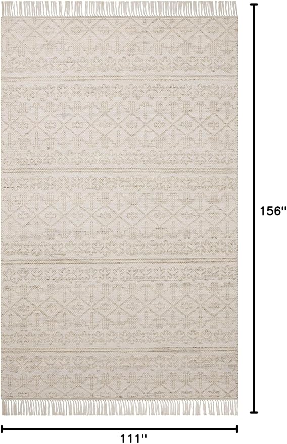 Loloi Angela Rose Rivers Collection RIV-03 Sand/Ivory 9'-3" x 13' Reversible Area Rug
