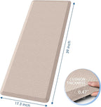 Mattitude Kitchen Mat Cushioned Anti-Fatigue Floor Mat Water Resistant Non-Slip Mats and Rugs Standing and Comfort Desk Mats for House Sink Office Laundry (Beige, 17.3"x39")