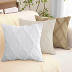 decorUhome Spring Throw Pillow Covers 12x20 Inch Set of 2, Soft Plush Faux Fur Wool Lumbar Khaki Accent Couch Pillow Covers for Modern Farmhouse Bed Sofa Living Room