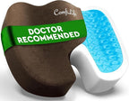 ComfiLife Premium Gel & Memory Foam Seat Cushion – Doctor Recommended Office Chair Cushion, Car Seat Cushion – Chair Cushions for Back & Sciatica Pain Relief – Seat Cushions for Office & Desk (Brown)