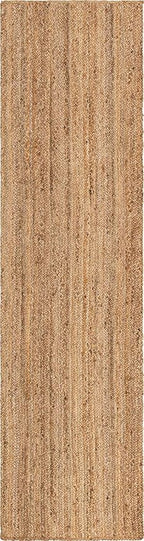 Unique Loom Braided Jute Collection Area Rug - Dhaka (2' 7" x 10' Runner, Natural)