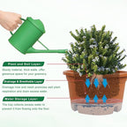 4 Pack 10 Inch Hanging Planters for Indoor Plants, Hanging Baskets for Plants Outdoor with Removable Tray, Plastic Round Hanging Flower Pots with Drainage Holes for Garden Home Decoration (Terracotta)