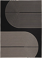 GarveeHome Modern Rainbow 8x10 Easy Jute Area Rug for Living Room -Farmhouse Indoor/Outdoor Carpet, Non-Slip & Non Shedding for Bedroom, Dining Room, Office, Backyard Patio