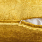 MIULEE Pack of 2 Decorative Velvet Throw Pillow Covers Soft Pillowcase Solid Square Cushion Case for Sofa Bedroom Car 24x24 Inch 60x60 Cm Golden