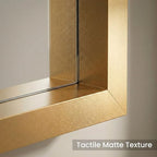 2-Pack 22"x30" Brushed Gold Bathroom Mirror, Modern Brass Deep-Set Metal Frame, Heavy-Duty Rectangular Vanity Mirror, Chic Bedroom & Powder Room Decor