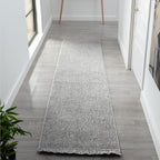 LUXE WEAVERS Solid Machine Woven Gray 2x8 Area Rug, Indoor Stain-Resistant Carpet