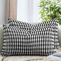 AmHoo Set of 2 Boho Chenille Pillow Cover Decorative Tufted Pillowcase for Couch Bed Sofa Bedroom Living Room Modern 12 x 20-Inch Black