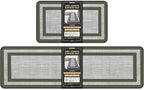 Mattitude Kitchen Mats Set of 2 Cushioned Rugs 0.47 inch Thick Anti-Fatigue Mats for Kitchen Floor,Waterproof Non-Slip Mats and Rugs Set for Office,Floor,Laundry 17.3"×29"+17.3"×59",Green