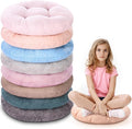 Fumete 8 Pcs 16 Inch Round Floor Cushions for Kids and Toddlers, Flexible Seating Classroom Furniture Floor Pillow for Home, Daycare, Preschool, Yoga and Meditation (Neutral)
