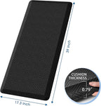 Mattitude 4/5 Inch Thick Kitchen Mat Cushioned Anti-Fatigue Floor Mat Water Resistant Non-Slip Mats and Rugs Standing and Comfort Desk Mats for House Sink Office Laundry (Black, 17.3"x39")
