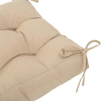 QILLOWAY Outdoor Seat/Back Chair Cushion Tufted Pillow, Spring/Summer Seasonal Replacement Cushions - Set of 2 (Beige/Sand/Camel)