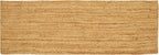 Hand Woven Jute Area Rug - 2' x 6' Feet - Rustic Beige Reversible Rectangular Rugs for Bedroom, Kitchen, Living Room - Vintage Natural Braided Entry Floor Décor Boho Jute Rug 24 X72 Inches