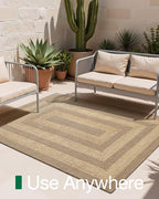 LUMI 5x8 Jute and Raffia Braided Area Rug for Living Room, Natural Woven Rugs Non Slip, Neutral Carpets No Shedding, Durable for High Traffic, Dining Room, Indoor, Outdoor, Patio