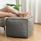 Pouf Ottoman Stuffed Modern Foam Filled Foot Rest Poufs for Living Room Chair Decorative 20 X 15 Inches Boho Relax Stool Floor Poufs Foot Rest for Living Room,Grey