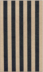 Lahome Striped Easy Jute Outdoor Patio Rug, 3x5 Washable Rugs for Entryway Porch, Farmhouse Neutral Non Shedding Indoor Outdoor Carpet for Entry Kitchen Guestroom Deck Foyer