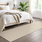 EARTHALL Woven Runner Rug 2x8 Ft Washable Runners for Hallways Cotton Non Slip Rubber Backed Kitchen Runner Braided Indoor Floor Carpet for Entryway, Hallway, Kitchen, Bedroom, Beige/Khaki