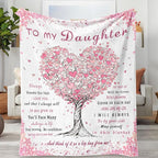 Aipon Daughter Blanket from Mom Dad 60"x80" Sentimental Gift Perfect Heartfelt Gift for Adult Daughter Blanket for Daughter on Birthday Wedding Graduation