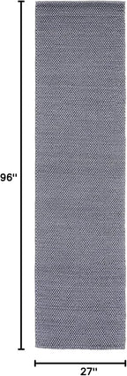 SAFAVIEH Natura Collection Runner Rug - 2'3" x 8', Dark Grey, Handmade Wool, Ideal for Bedroom, Foyer, Hallway, Entryway (NAT425H)