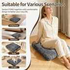 Floor Cushions, Corduroy Floor Pillow, Floors Pillows for Adults & Pets, Large Floors Pouf, Square Floored Pillows for Sitting & Yoga(1PC, Dark Grey，22"×22"×3.9")