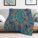Abstract Mandala Throw Blanket Indian Hippie Bohemian Art Floral Texture Pattern Blanket for Sofa Bed Couch Chair Or Dorm 50"x60"