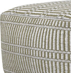 SIMPLIHOME Safford Square Pouf - 20 inch Wide Upholstered PET Polyester Ottoman in Natural/Travertine/White, Boho Indoor/Outdoor Footstool or Extra Seating for Living Room or Bedroom, Assembled
