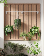Plant Haning Rod, Hanging Planters for Indoor Plants with 6 Chains, Wall Plant Hanging Bar for Window Celling, 65.7 Inch, Metal White, Pots Not Included