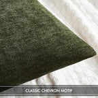 MIULEE Pack of 2 Olive Green Decorative Pillow Covers 20x20 Inch Soft Chenille Couch Spring Throw Pillows Farmhouse Cushion Covers for Home Decor Sofa Bedroom Living Room