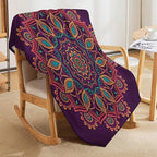 Mandala Throw Blanket Indian Hippie Bohemian Art Floral Texture Pattern Blanket for Sofa Bed Couch Chair Or Dorm 30"x40"