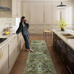 Washable Runners for Hallways Kitchen Rugs: 2'x6' Runner Rug Stain Resistant Non Slip Low Pile Soft Carpet Runners for Hallways Bedroom Kitchen Entryway Indoor Laundry Room Farmhouse