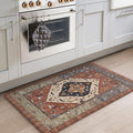 KIMODE Anti Fatigue Kitchen Mat, Boho Distressed Kitchen Rug 20"x32", Non Slip Waterproof Kitchen Floor Mat, Comfort Foam Mat for Kitchen Floor, Sink, Laundry, Office, Desk Red Floral