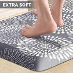 LuxStep Kitchen Mat Waterproof Kitchen Rugs for Floor Cushioned Anti-Fatigue Mat Non-Slip Standing Desk Mat Comfort Floor Mats for House Sink Office 17.3" x 60"-4/5 Inch Grey