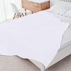 Cosy Family 100% Cotton Muslin Bed Blanket - Breathable & Lightweight, 4 Layer, White, 80x90 Inches