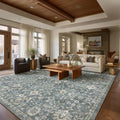 Washable Rugs for Living Room: 9x12 Area Rugs for Bedroom Ultral Soft Non-Slip Stain Resistant Vintage Boho Large Carpet for High-Traffic Dining Room - Farmhouse Decor