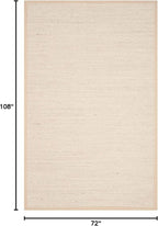 SAFAVIEH Area Rug 6x9 - Natural Fiber Collection - Marble & Linen Color, Sisal, Woven Design with Border (NF143B)