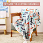 Knitted Queen Size Throw Blanket - Lightweight Breathable Summer Soft Blanket of Polyester Imitation Cotton for Anti-Static,Luxury Throws for Bed, Couch and Sofa,Orange Tassel Pattern