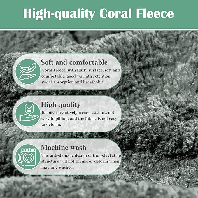 Rectangular Pouf Ottoman, Stuffed Floor Pouf with Foam Chunk Filling, Soft Coral Fleece Furry Foot Rest Stool, Multi-Use Ottoman for Living Room, Dark Grey