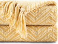 BATTILO HOME Yellow Throw Blanket for Couch, Fall Decor Blankets & Throws, Fall Throw Blanket for Autumn Halloween Decoration, Yellow Throw Blankets for Bed Sofa, 50"x60"