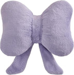 Bow Pillow Throw Pillows Butterfly Shaped Decorative Cute Pillows for Bed Sofa Cute Home Decor,Purple 14.5 * 12inch