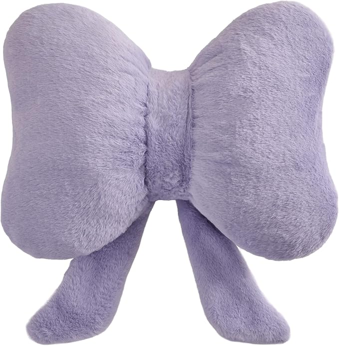Bow Pillow Throw Pillows Butterfly Shaped Decorative Cute Pillows for Bed Sofa Cute Home Decorr,Purple 10 * 8inch