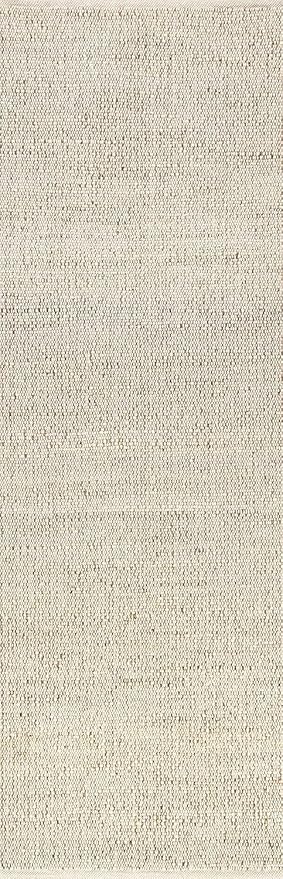 Jute Cotton Hand Woven Natural Farmhouse Area Rug for Living Room Bedroom Kitchen Hallway Entryway- Rustic Vintage Bohemian Decor - (2' x 6' Cotton Jute)