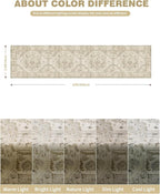Washable Runner Rug 2.6x10 Runners for Hallways, Ultra-Thin Carpet Runners for Entryway Anti Slip Backing Runner Rugs for Kitchen Laundry Room Indoor Hallway (Ivory/Beige)