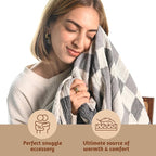 Folkulture Throw Blanket for Couch 50" x 60", 100% Recycled Cotton Blanket and Throws for Chair, Soft Throw Blanket for Bed or Bed Throws for Sofa, Boho