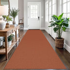 EARTHALL Runner Rug 3x12 Ft Washable Runners for Hallways Extra Long Woven Non Slip Entryway Runner Braided Kitchen Runner Indoor Outdoor Carpet Runners for Entryway, Hall, Foyers, Rustic Orange/Tan