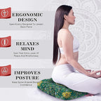 Mandala Meditation Cushion, Boho Meditation Mat, Meditation Pillows for Sitting on Floor, Cushions for Sitting in Home and Outdoor, Square Floor Pillow Cushion Seating for Yoga Accessories 22'' X 22''